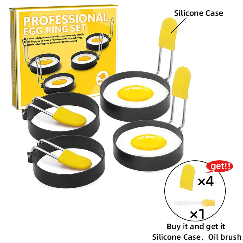 Egg Molds Ring Cooker Shaper Pan Fried Kitchen Accessories Gadgets Tools Utensils Baking Sets Cooking Boiler Pancake Oeuf Maker | Дом и сад