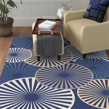 Современные европейские сине-белые дисковые ковры для больших гостиной коврики с геометрическими узорами для спальни ванной комнаты кухонный Коврик Прямоугольник