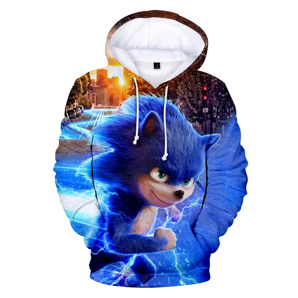 Sonic The Hedgehog Hoodie Boys 3D Printed Pullover Sweatshirt with Pocket for 6-15 Years Kids 