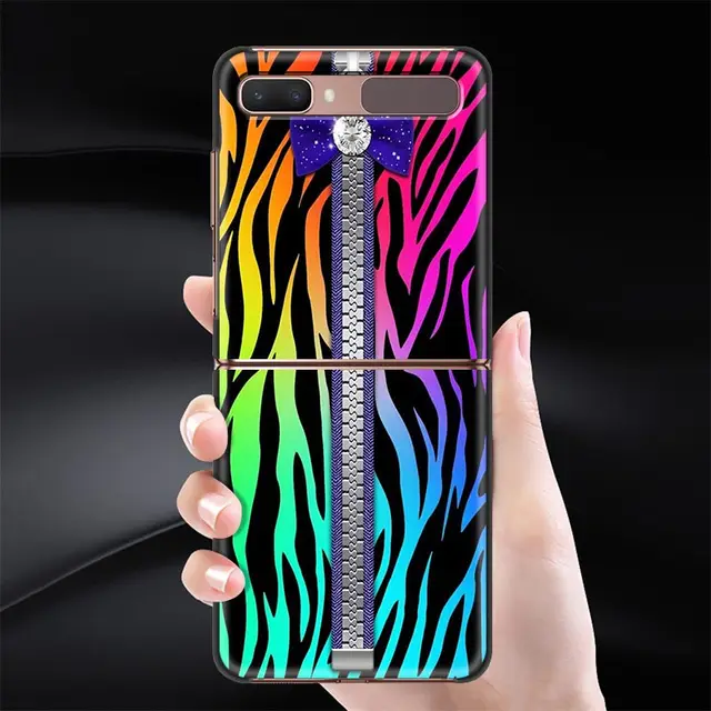 Phone Case For Samsung Galaxy Z Flip Cover ZFlip 3 5G Cover Black Hard Shell Back Luxury Capa Fundas Russia Spain France Line B12