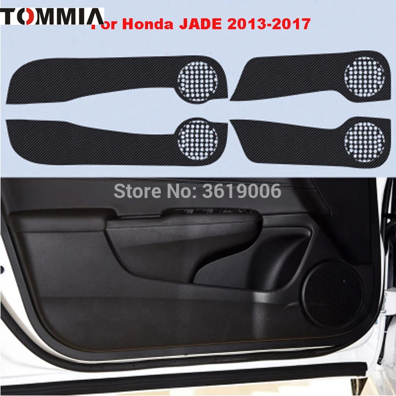 TOMMIA для Honda Jade 2013- автомобильный Внутренний дверной чехол, защита от царапин, противоударные накладки, наклейки из углеродного волокна, 4 шт