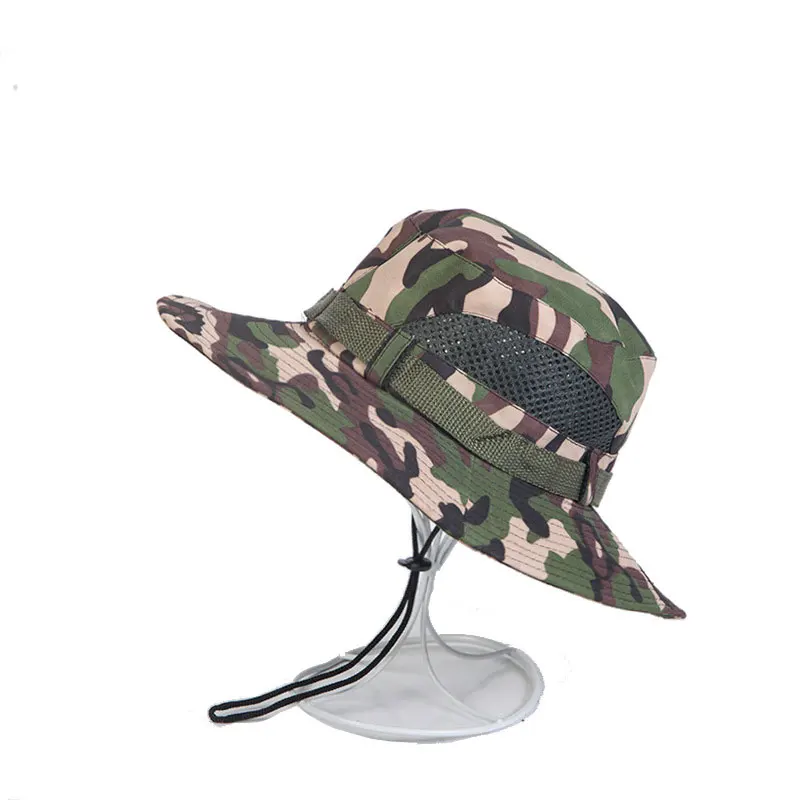 

Military Army Jungle Camo Boonie Bucket Cap Hat Fishing Sun Caps Camouflage Hats Fishing Cap Drop Shipping New 2020 Super