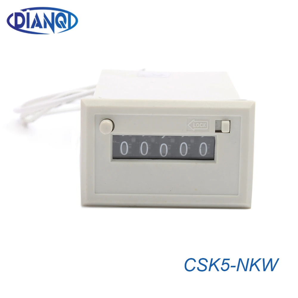 

AC 220V 110V DC24V DC12V CSK5-NKW CSK5-YKW 5 digits Industrial counter Mechanical Electromagnetic counter switch
