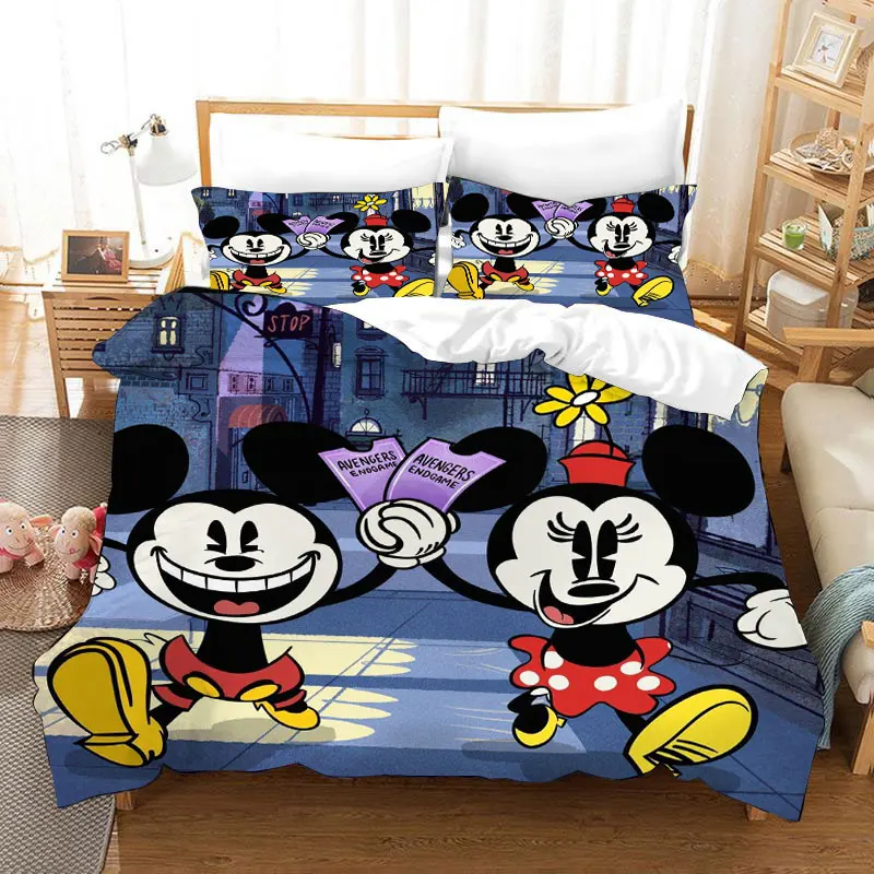 Twin size cheaper bedding set for kids bed decor double quilt covers king 3pcs home textile free shipping mickey mouse promotion | Дом и сад