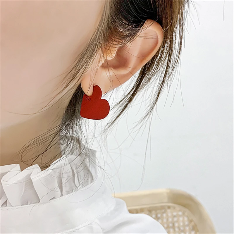 ИУ love Мода Серьги Зимняя модная держащая форму серия han личности красные