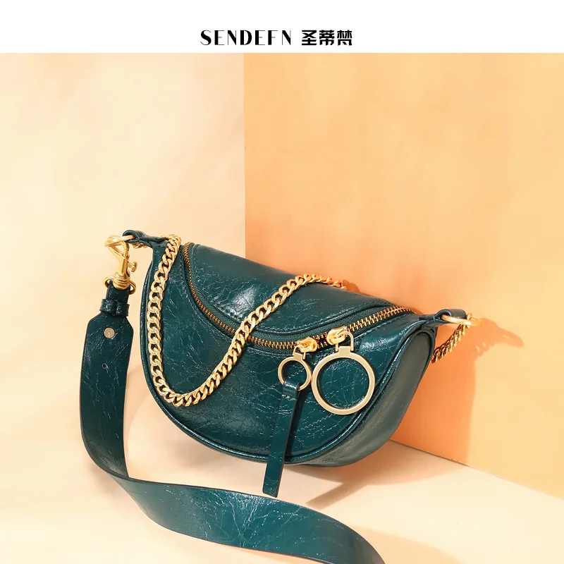 

SENDEFN Woman Handbags Genuine Leather Composite Bag Soft Cowhide Skin Female Shoulder Crossbody High Quality Natural Messenger