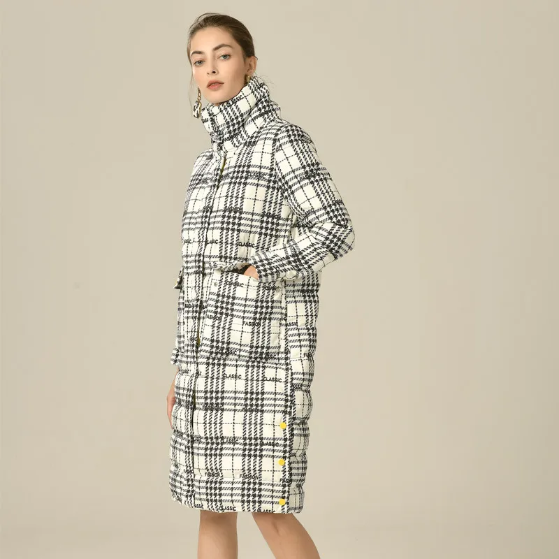 

Shuchan 90% White Goose Down Plaid Women Down Coats Jackets Warm Woman Down Parka Winter Clothes Women Korean Fashion