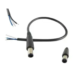 Compact DC Power Connector Cable, 7.4mm x 5.0mm Male Plug, 30cm Length - 0.3m