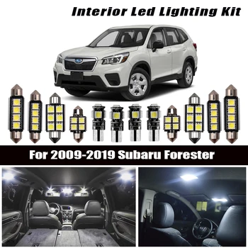 

For 2009-2017 2018 2019 Subaru Forester 10pcs White Car LED Bulbs Interior Map Dome Trunk Light Kit Fit Door License Plate Lamp