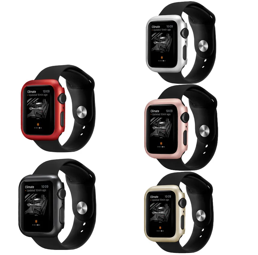 Чехол для Apple Watch 4, 5, 3, 2, 1, 40 мм, 44 мм, с краями, чехол s для iWatch Series 3, 2, 42 мм, 38 мм