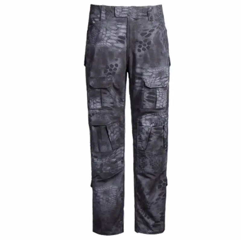 Black crepe 12 камуфляжная тактическая одежда армейская Боевая форма, военные штаны с наколенниками, страйкбольная Пейнтбольная одежда - Цвет: Black crepe