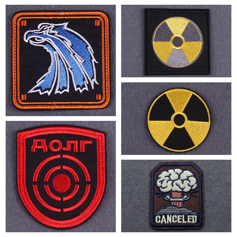 Нашивки сталкера Fallout патч вышитые патчи на одежду ядерного железа DIY панк одежда