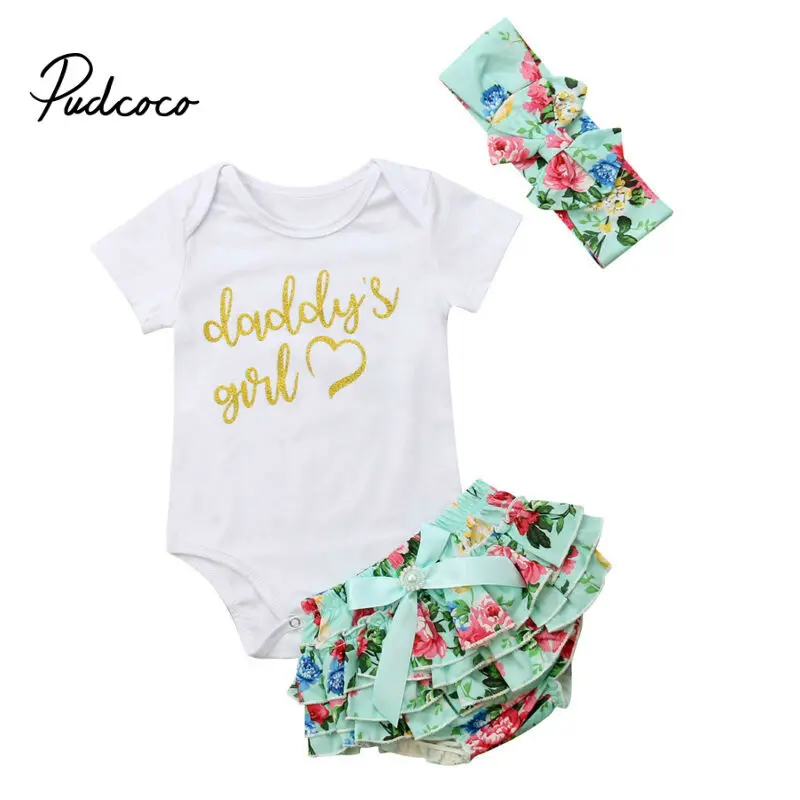2020 Baby clothes Newborn Infant Girls Boys Happy New Years Short Sleeve Bodysuits+Shorts+Hairbands Toddler Casual Clothes | Детская