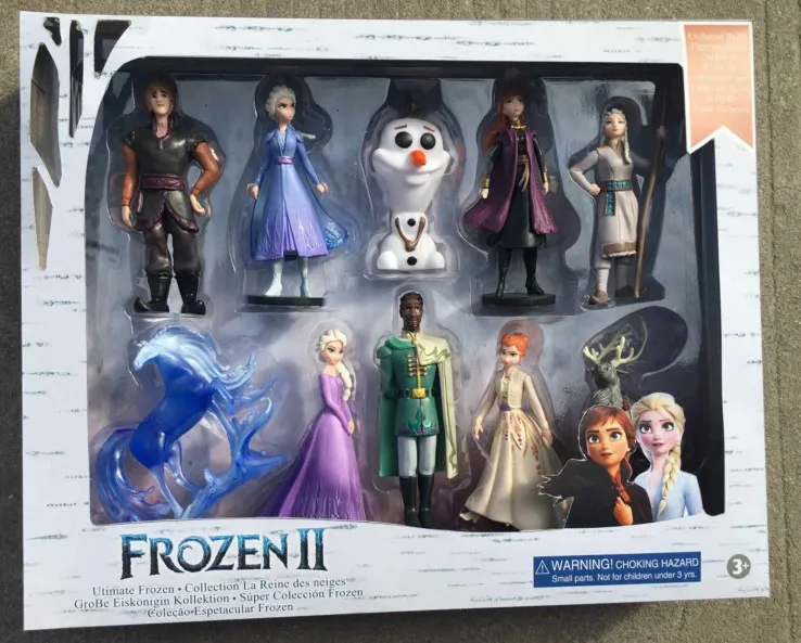 10 шт./компл. Frozen2 Снежная королева Эльза Анна ПВХ Фигурки Олаф Кристоф Свен аниме куклы фигурки, детские игрушки для детей Подарки