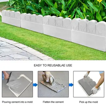 

Fence Concrete Mold, Brick Cement Mould Garden Path Plastic DIY Tool Courtyard Garden Fence Mold Pavement Paving Moulds