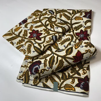 

Nigerian African Wax prints Fabric Veritable Ankara Wax Fabric 6yards Guaranteed 100% Cotton for Women Dress 6yards NN1018-4