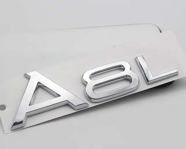 Автомобильный задний багажник наклейка для Audi A6 C6 A3 A6L A8L буквы хром серебро задняя дверь наклейка эмблема значок автомобильный аксессуар наклейка