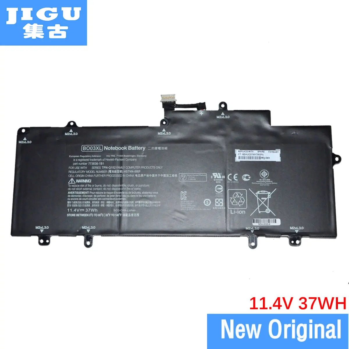 JIGU Оригинальный аккумулятор для ноутбука 751895 1C1 752235 005 BO03XL HSTNN IB6C 773836 1B1 IB6P TPN Q137 HP|for