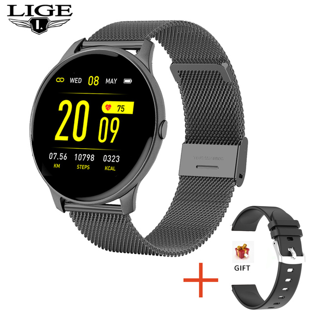 2020 fashion Womens Smart Watches Waterproof Sports Fitness Watch Luxury Heart Rate Smart Watch for women For Android IOS