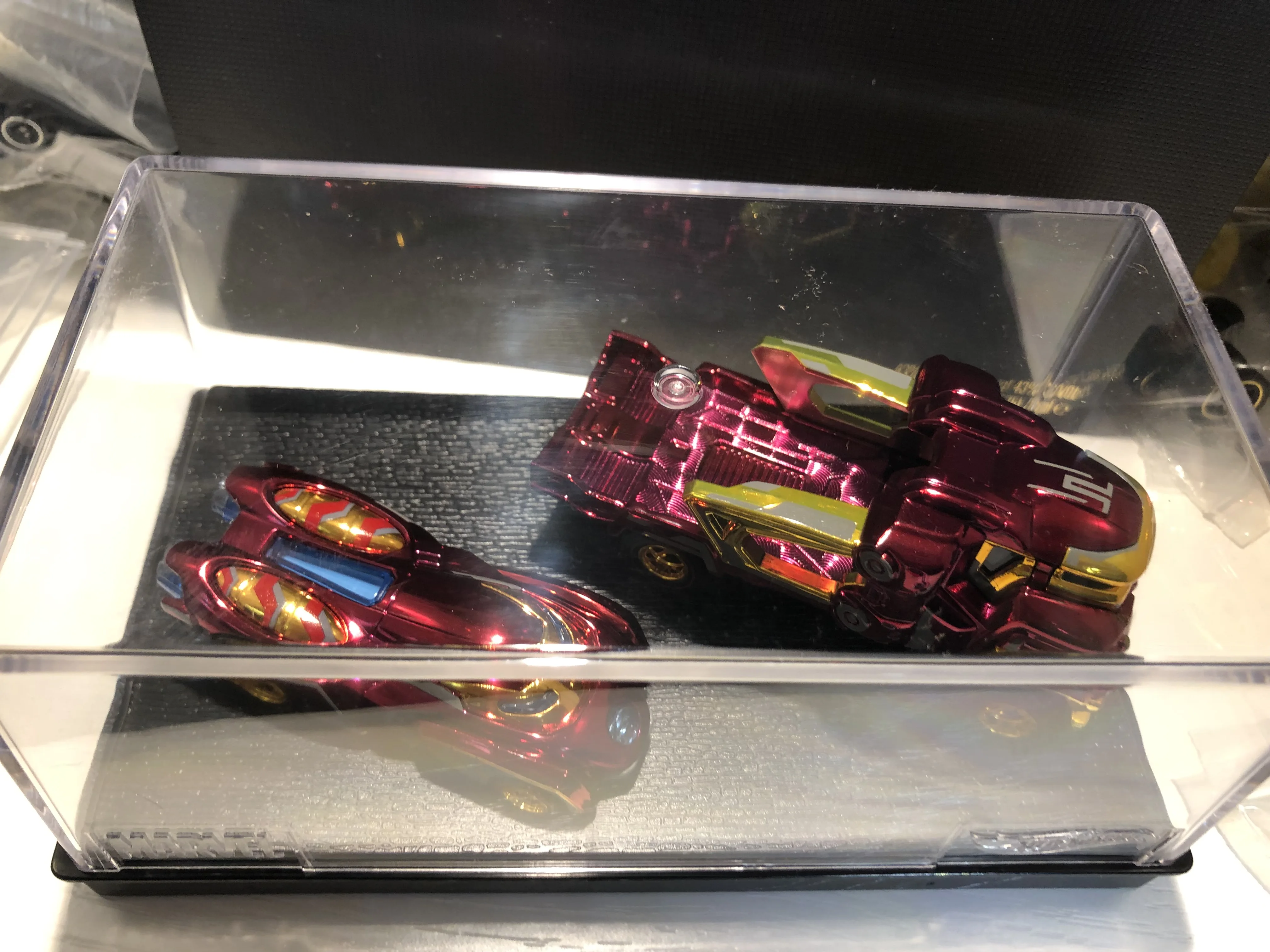 Hot Wheels автомобиль Железный человек Анти-Халк костюм с дисплеем чехол коллектор издание Металл литье под давлением автомобили