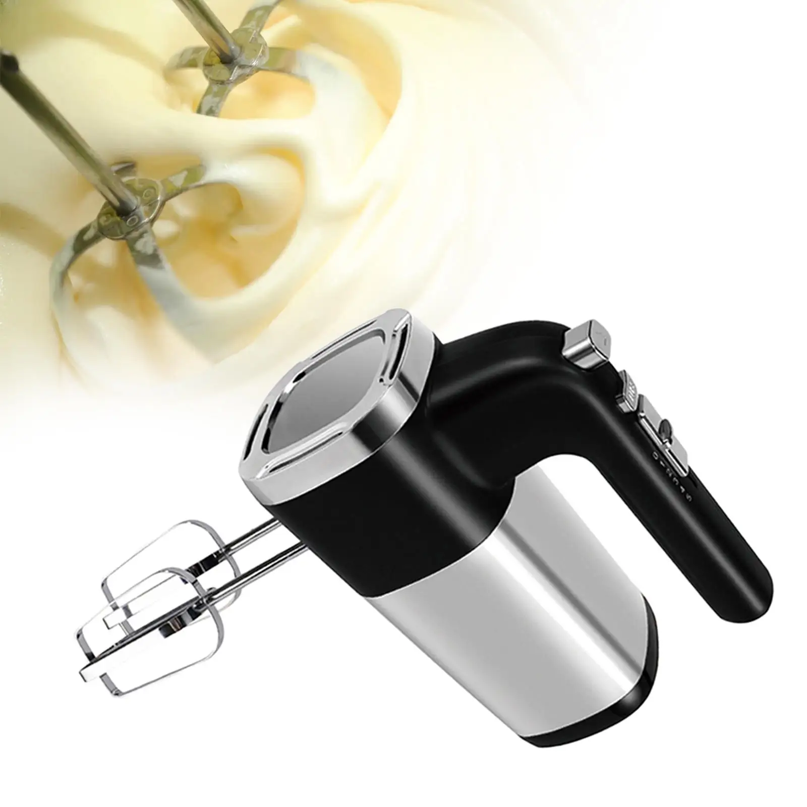 Stainless Steel Hand Mixer Dough Food Blender Whisk Foam Maker Cream