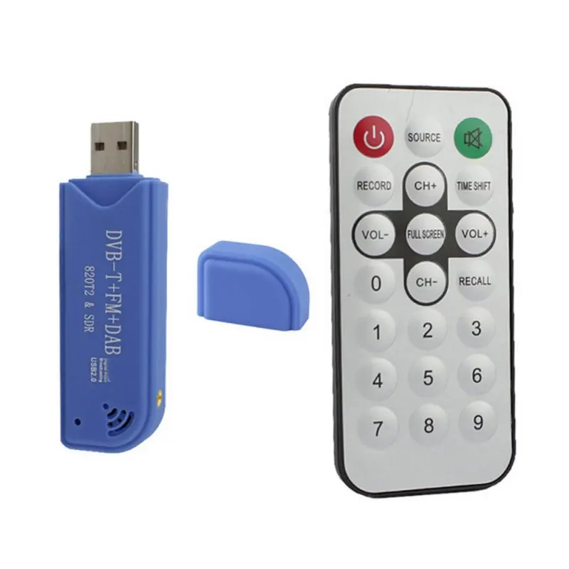 USB 2,0 цифровой спутниковый DVB t2 usb ТВ-палка тюнер с антенной пульт HD ТВ-приемник для DVB-T RTL2832U+ R820T2 SDR ТВ-палка