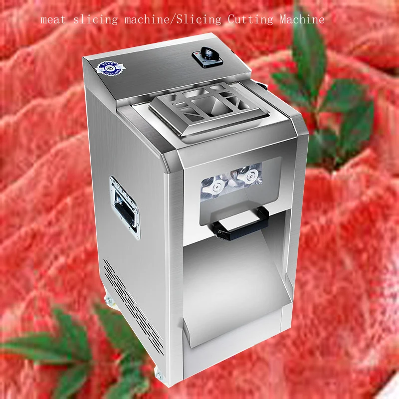 2200W electric commercial meat slicer Stainless steel slicer Wire cutter Fully automatic Meat grinder Sliced meat cutting machin