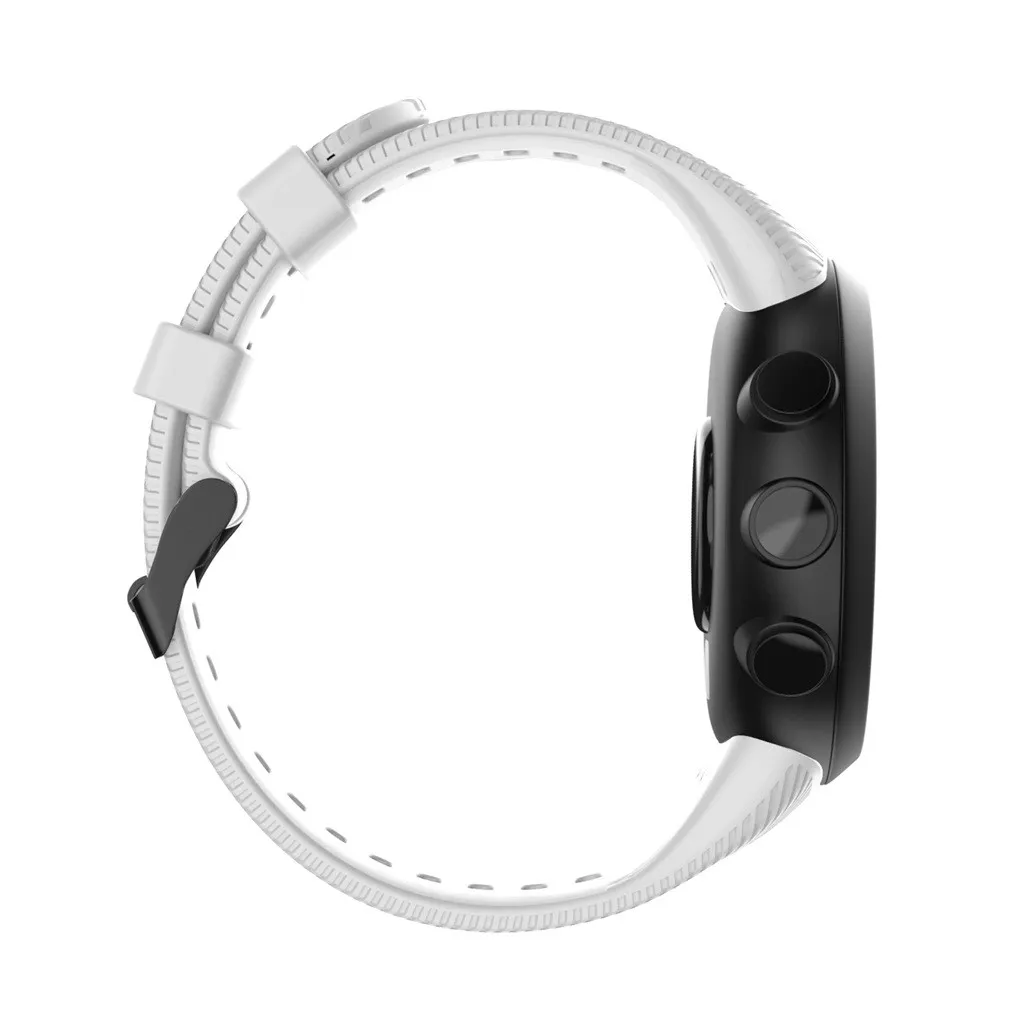 Ouhaobin мягкий сменный силиконовый ремень для Garmin Forerunner 45S умный Браслет 18 мм ремешок черный серебристый Пряжка 913#2