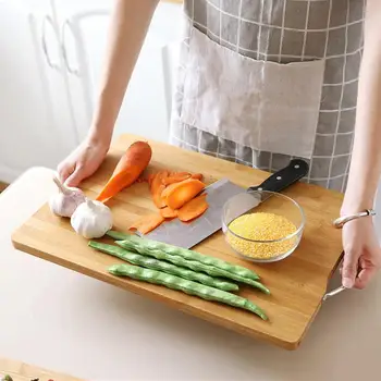 

1 Pcs 3 Size Bamboo Cutting Board Chopping Block Mat Thicken Anti-slip Easy Clean Kitchen Tool Cutting Board Kitchen Accessories