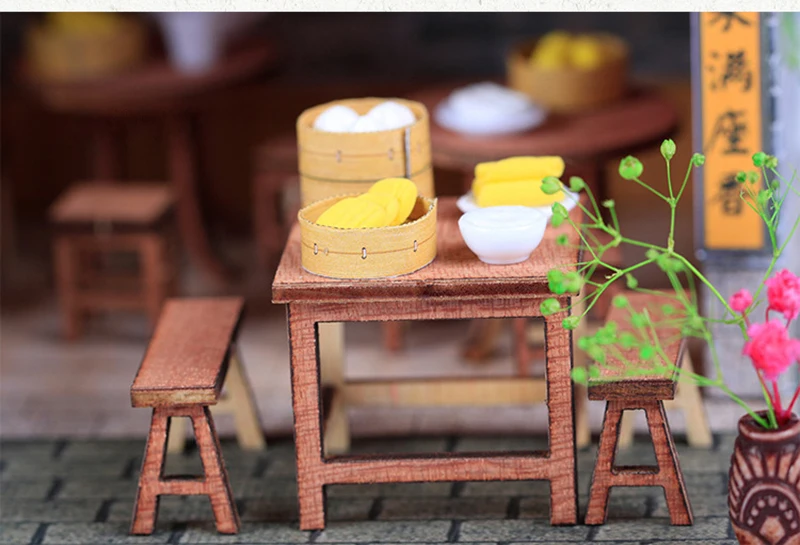 Кукольный дом в китайском стиле миниатюрные строительные наборы DIY кукольный домик деревянный дом мебель игрушки для детей подарки на день рождения