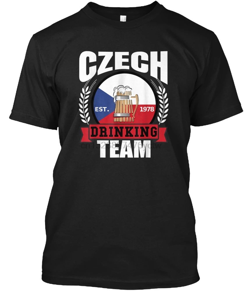 Men T Shirt Czech Drinking Team Funny Republic Flag(3) Women T-Shirt |