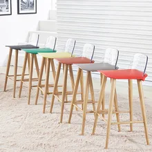 Современный минималистичный барный стул высокий стул стальной ногой красочный креативный Простой Досуг домашний бар чайный магазин высокий барный стул