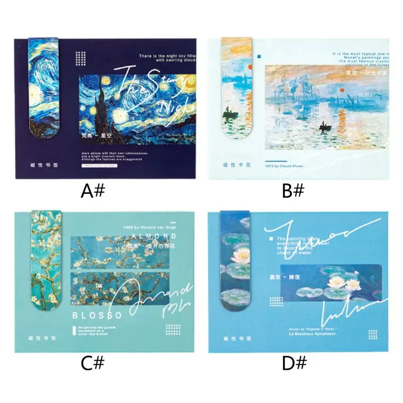 

Creative Magnetic Bookmarks Van Gogh Literature Art DIY Decoration Bookmarks