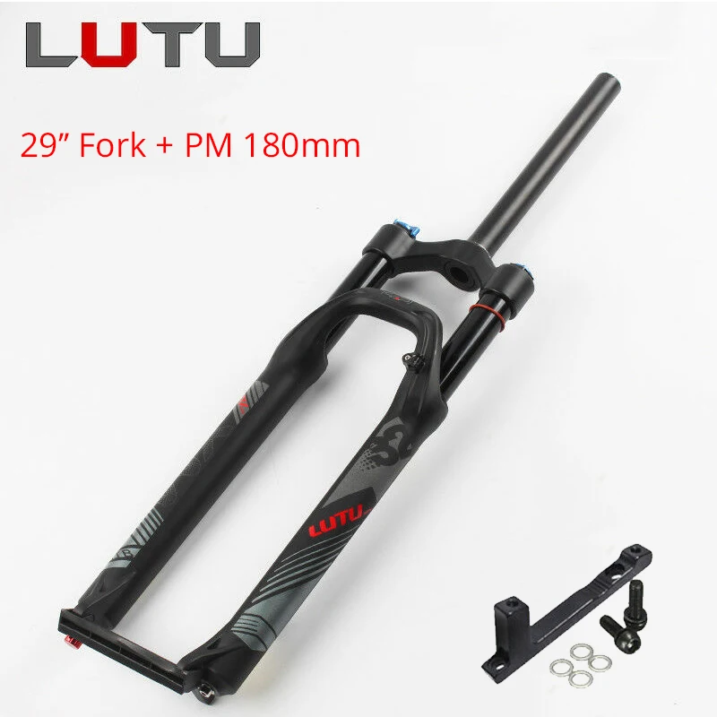 Black-29-PM 180mm MTB подвеска вилка 26 ''27,5'' 2" цикл тормоза вилки горный велосипед прямая трубка Ручная Блокировка Supention вилка велосипедный адаптер - Цвет: Black-29-PM 180mm