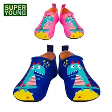 Детские носки для купания с динозавром из мультфильма, детские водные виды спорта, акваобувь, пляжные шлепанцы для бассейна, для малышей, для серфинга, рыболовные кроссовки