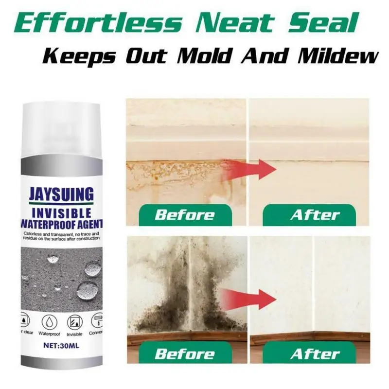 Waterproofers Spray, Leak-Trapping Repair Mighty Sealant Spray, Invisible  Waterproof Agent, Caulk Sealing Broken Hole Filler, VOC Free Non Toxic Seal  Clear Satin Sealer Ceramic Tile Floor Tile Wall 