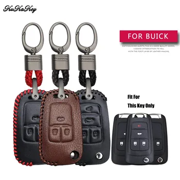 

Leather Car Key Case Cover Protection Shell Skin For Buick Excelle XT Regal GS Encore Lacrosse Verano Sail Keyring Keychain