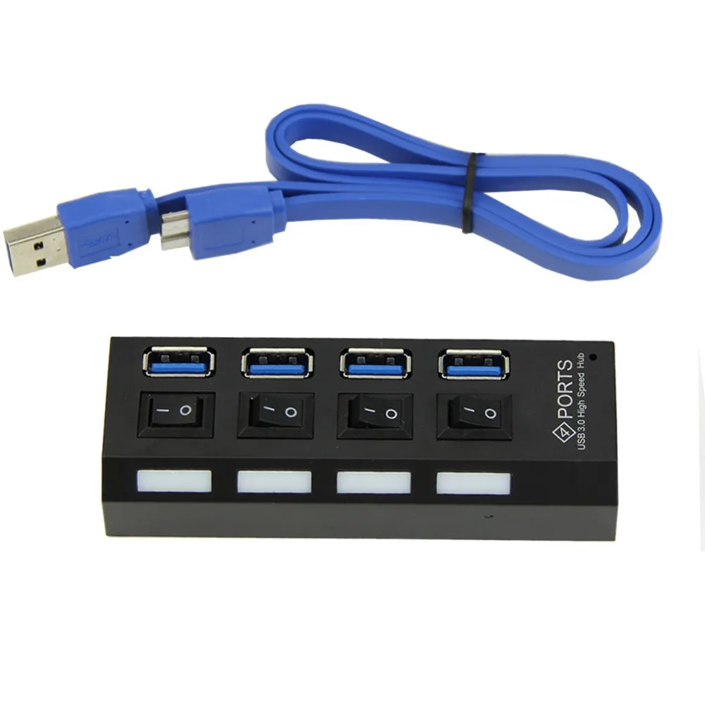 4 Порты и разъёмы USB 3,0 концентратор с вкл/выкл переключатель для портативных ПК Защитный чехол для мобильного телефона