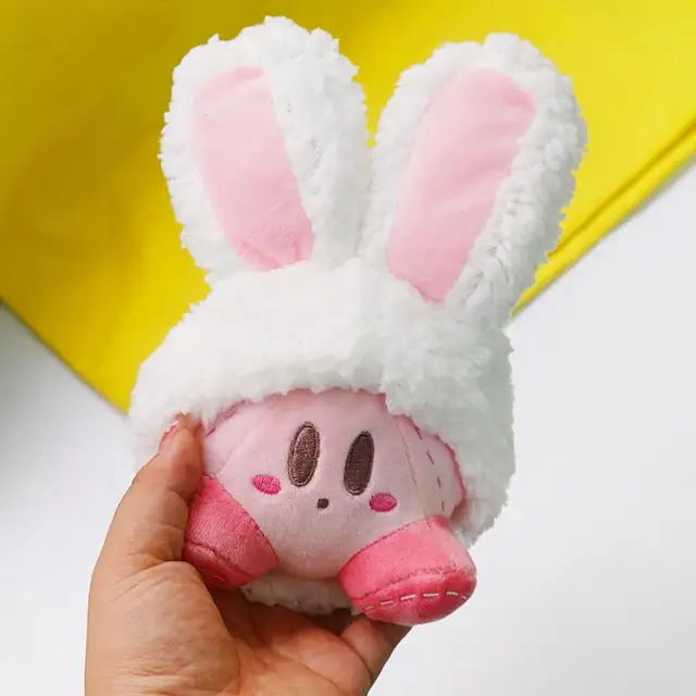 Kawaii Bunny Ears Kirby Star Plush Toy 3