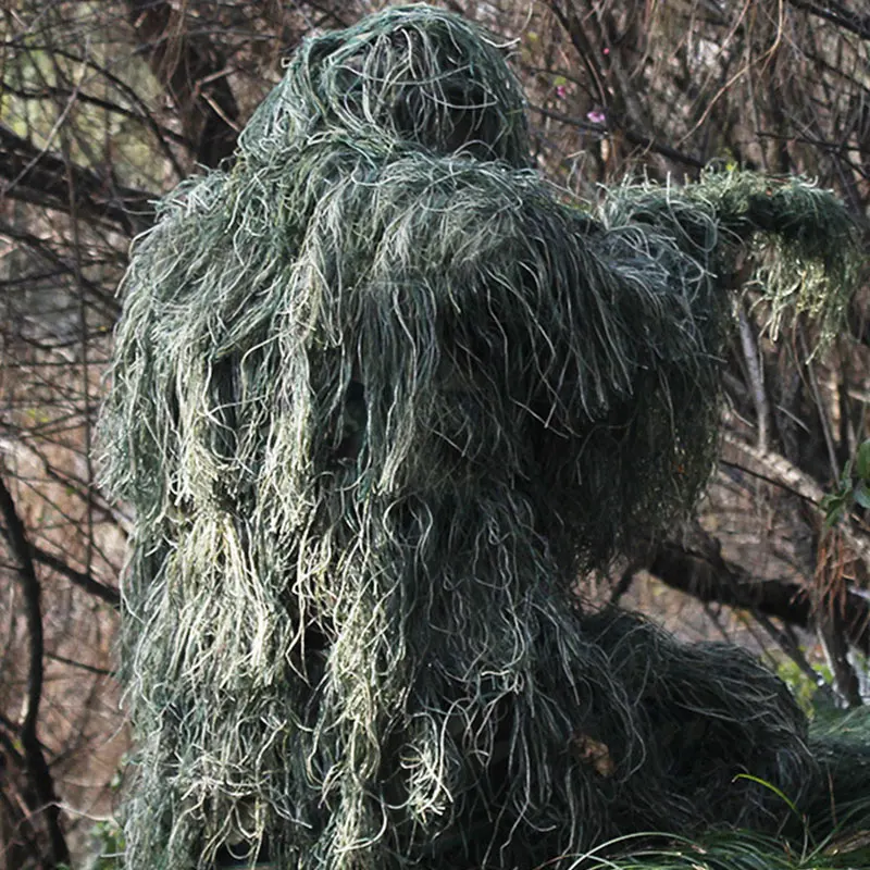 4 шт. костюм Охота камуфляж, лесная местность 3D Ghillie Bionic обучение Bowhunt Ghillie