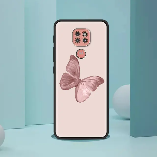 Black Case For Moto One Fusion G9 G8 Play Plus G10 Power G30 E6s One Hyper G Stylus Edge G60 G50 Gold Pink Rose Glitter Hearts B05