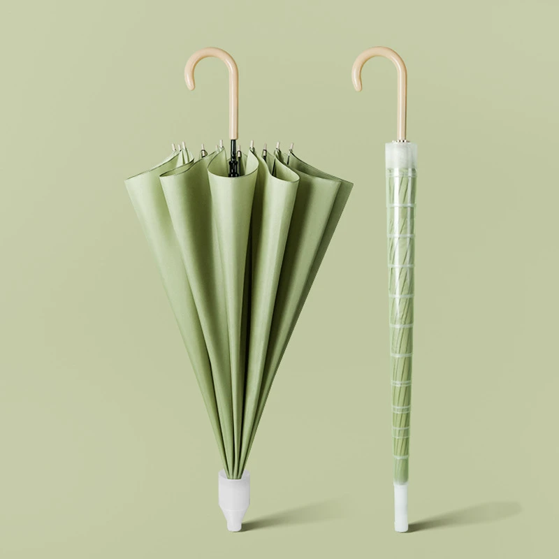 Paraguas lluvia con cubierta de cono plástico deslizante, accesorio con mango J, ligero, con apertura automática|Paraguas| - AliExpress