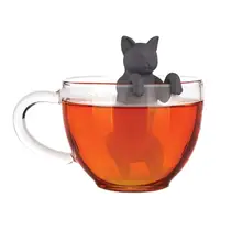 Animal Pet Dog Doggy Puppy Tea Infuser Black Grey Pet Cat Tea Filter Food Grade Silicone Rubber Purrtea Tea Strainer Tea Filter