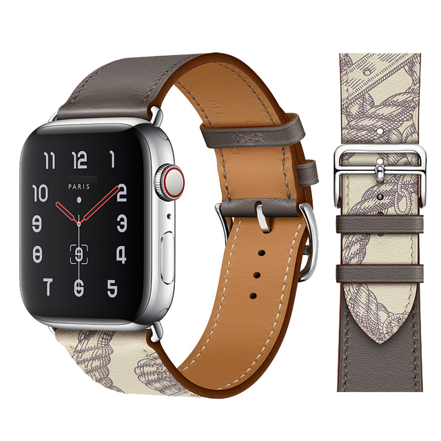 tour for Apple watch band 44mm 40mm 45mm 41mm 42mm 38mm 44 45 mm Genuine Leather bracelet iWatch serie 3 4 5 se 6 7 strap