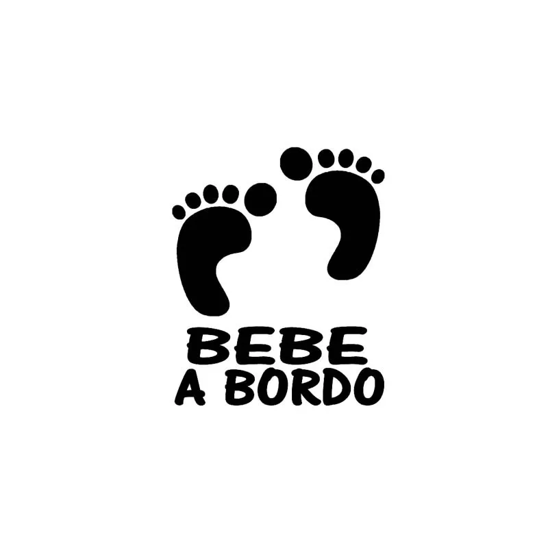 

Warning BEBE A BORDO Sticker Baby on Board Car Sticker Vinyl Sunscreen Car Window Car Styling Accessories PVC 12cm*10cm