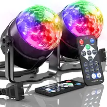 Mini boule magique Disco 2 pièces, projecteur Laser de scène avec télécommande, décoration d'ambiance pour la maison DJ KTV, lampe de fête 