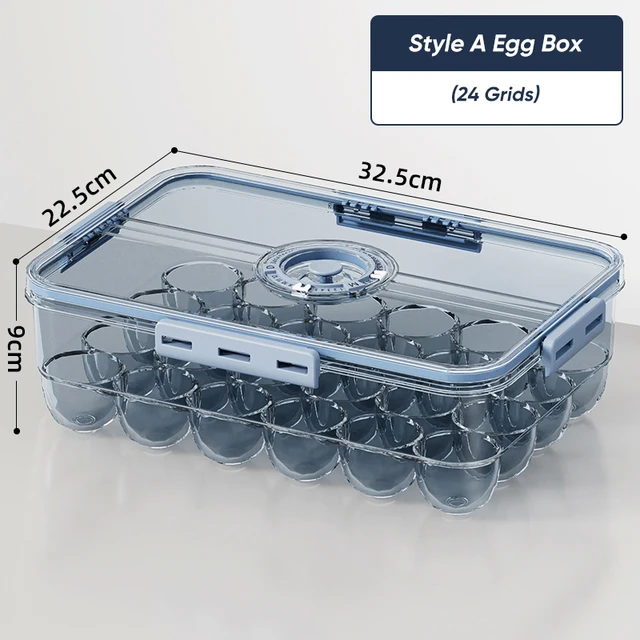 Food Storage Kitchen organizer Container PET Seal Stable Cans For Fridge High capacity Fresh Eggs Vegetable