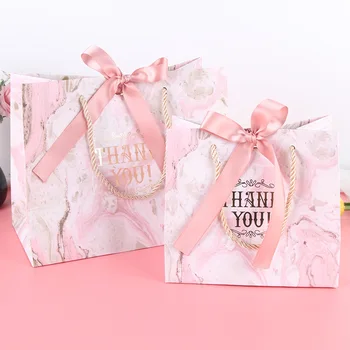 

Paper Bags with Handles candy box Wedding Gift for Guests Souvenirs paper bags for gifts box packaging подарочные пакеты 10pcs
