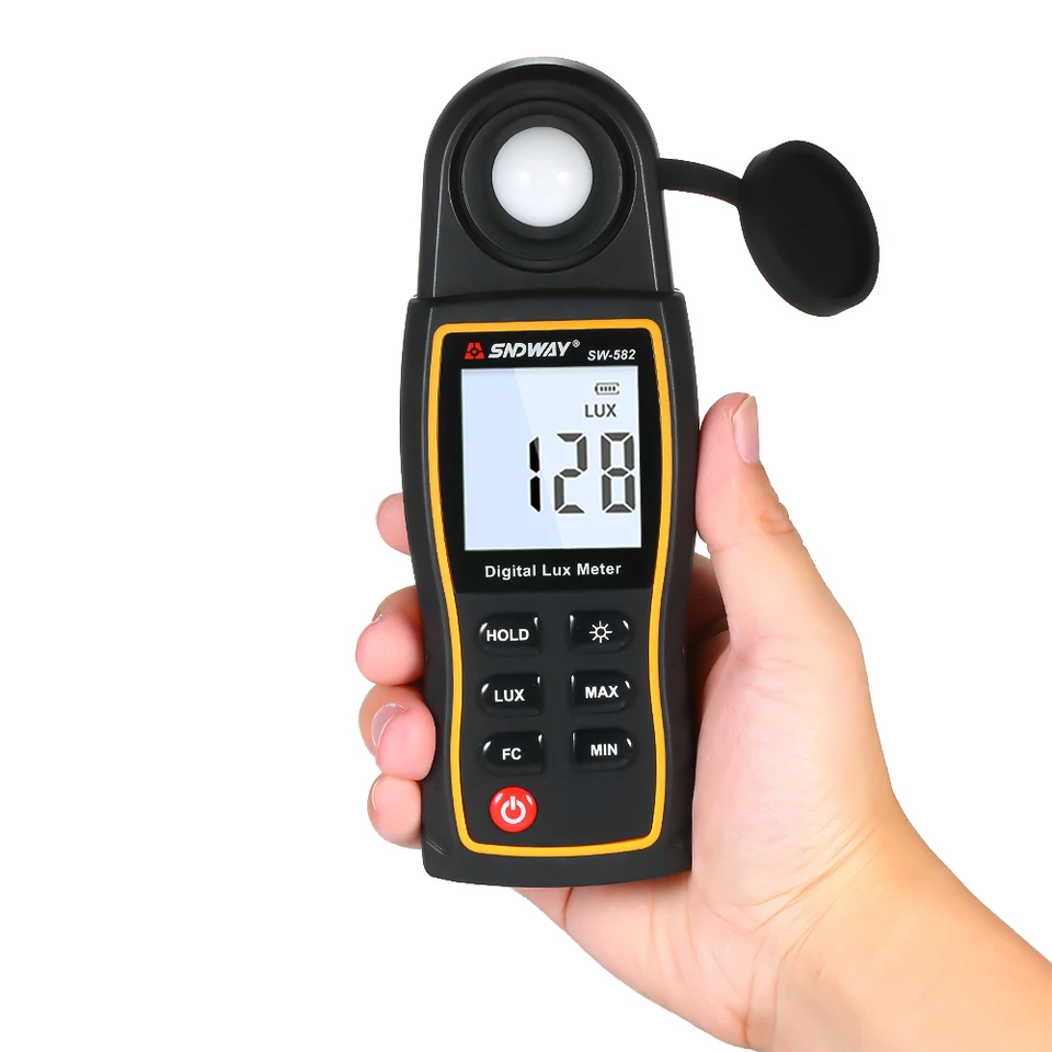 HEMOBLLO 1 PC LCD Display Auto Range Handheld Durable Light Test Illuminance Meter Luxmeter Support Data Hold Auto Poweroff Low Power Alert