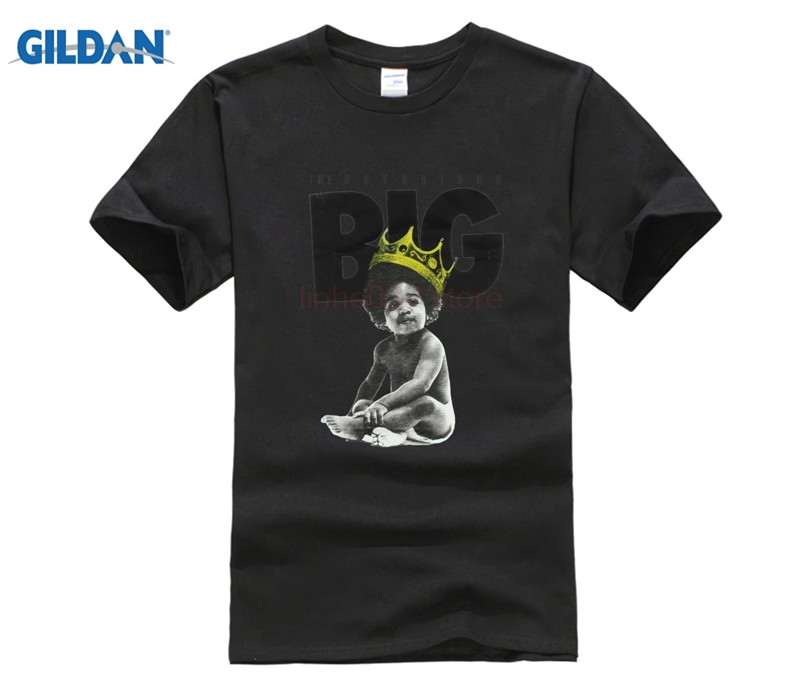 Дизайнерская футболка Для Мужчин's футболка с принтом Notorious Big ребенок Biggie белая футболка Для Мужчин's короткий рукав Shirtcasual футболка - Цвет: black